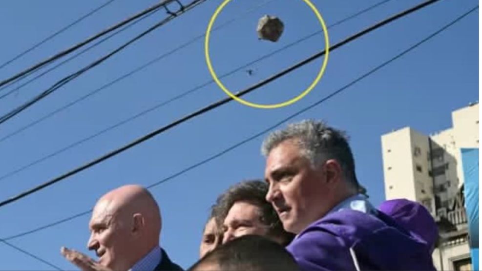 Piedra contra la caravana de Milei genera&nbsp;alarma